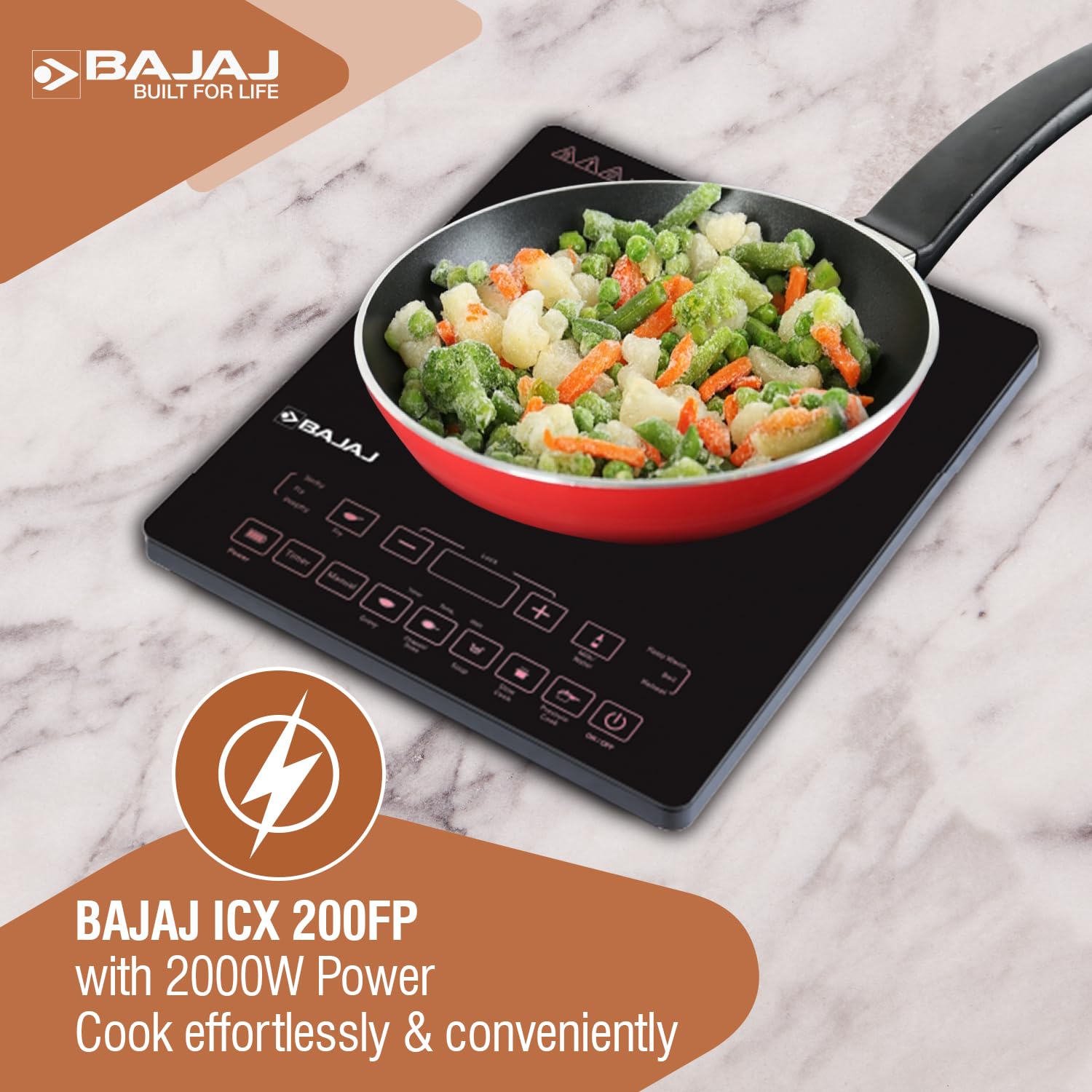 Bajaj ICX 200FP 2000 W Induction Cooktop